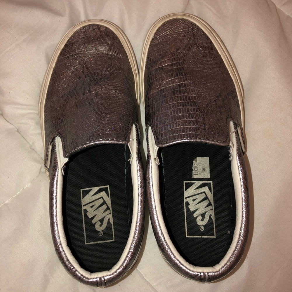 silver metallic vans